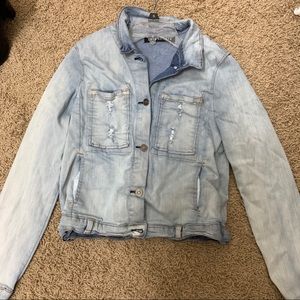 Light blue denim fitted jacket